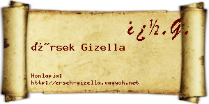 Érsek Gizella névjegykártya